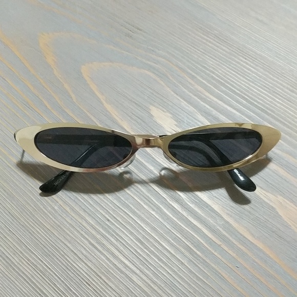Accessories - Gold cat eye sunglasses